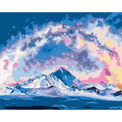 zuty Mount Everest pod mliečnou dráhou, 40×50 cm, bez rámu a bez vypnutia plátna zuty Mount Everest pod mliečnou dráhou, 40×50 cm, bez rámu a bez vypnutia plátna