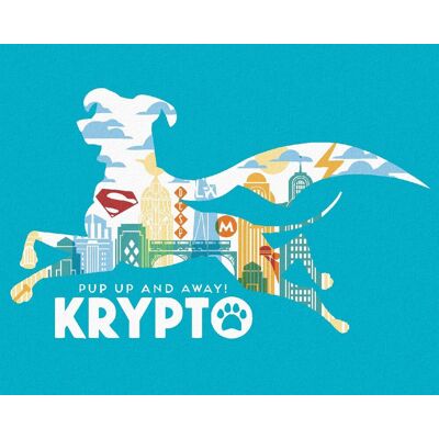 zuty Plakát Krypto (DC Liga supermaznáčikov), 40 × 50 cm, plátno napnuté na rám zuty Plakát Krypto (DC Liga supermaznáčikov), 40 × 50 cm, plátno napnuté na rám