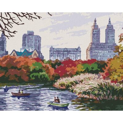 zuty Jesenný New York, 40×50 cm, bez rámu a bez vypnutia plátna zuty Jesenný New York, 40×50 cm, bez rámu a bez vypnutia plátna