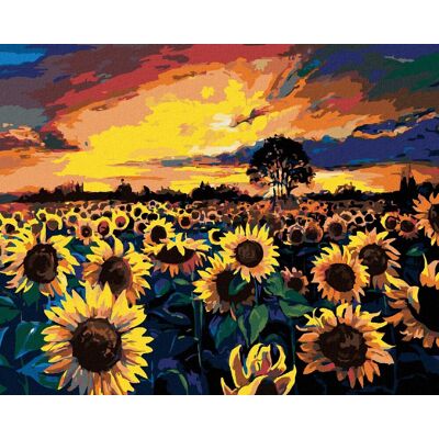 zuty Pole plné slnečníc, 40×50 cm, vypnuté plátno na rám zuty Pole plné slnečníc, 40×50 cm, vypnuté plátno na rám
