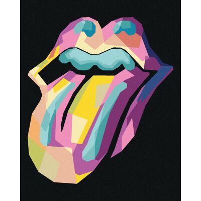 zuty Pop-art ikona Rolling Stones, 40×50 cm, bez rámu a bez vypnutia plátna zuty Pop-art ikona Rolling Stones, 40×50 cm, bez rámu a bez vypnutia plátna