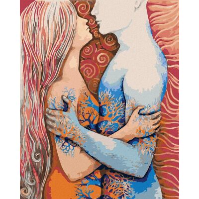 zuty Prepletený muž so ženou, 40×50 cm, bez rámu a bez vypnutia plátna zuty Prepletený muž so ženou, 40×50 cm, bez rámu a bez vypnutia plátna