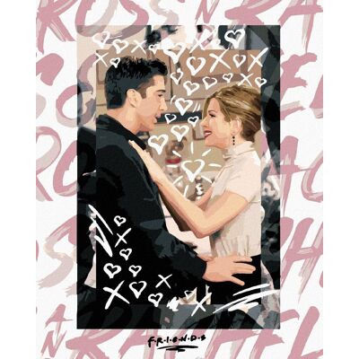 zuty Ross a Rachel (priatelia), 40×50 cm, vypnuté plátno na rám zuty Ross a Rachel (priatelia), 40×50 cm, vypnuté plátno na rám
