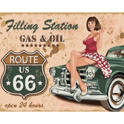 zuty Route 66, 40×50 cm, vypnuté plátno na rám zuty Route 66, 40×50 cm, vypnuté plátno na rám