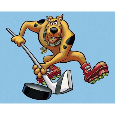 zuty Scooby hokejista (Scooby Doo), 40×50 cm, vypnuté plátno na rám zuty Scooby hokejista (Scooby Doo), 40×50 cm, vypnuté plátno na rám