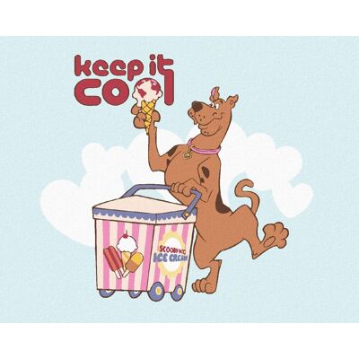 zuty Scooby so zmrzlinou (Scooby Doo), 40 × 50 cm, plátno napnuté na rám zuty Scooby so zmrzlinou (Scooby Doo), 40 × 50 cm, plátno napnuté na rám