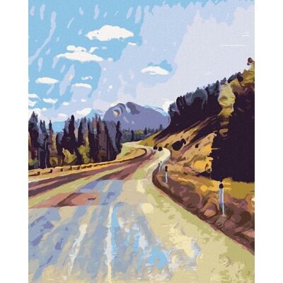 zuty Cesta medzi lesmi, 80 × 100 cm, bez rámu a bez napnutia plátna zuty Cesta medzi lesmi, 80 × 100 cm, bez rámu a bez napnutia plátna