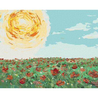zuty Slnko nad makovým poľom, 40×50 cm, bez rámu a bez vypnutia plátna zuty Slnko nad makovým poľom, 40×50 cm, bez rámu a bez vypnutia plátna