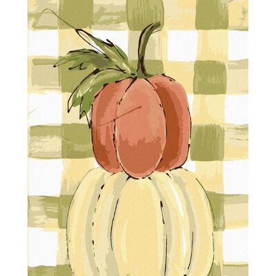 zuty Tri tekvice Gingham (Haley Bush), 40×50 cm, vypnuté plátno na rám zuty Tri tekvice Gingham (Haley Bush), 40×50 cm, vypnuté plátno na rám