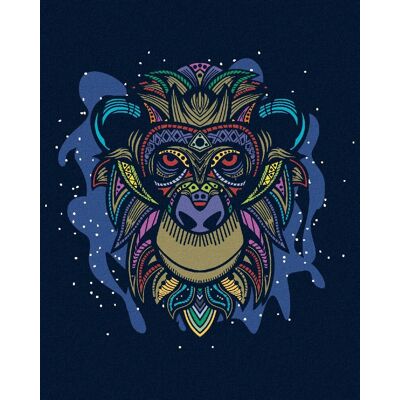 zuty Vektorovo farebná opica, 40 × 50 cm, bez rámu a bez napnutia plátna zuty Vektorovo farebná opica, 40 × 50 cm, bez rámu a bez napnutia plátna