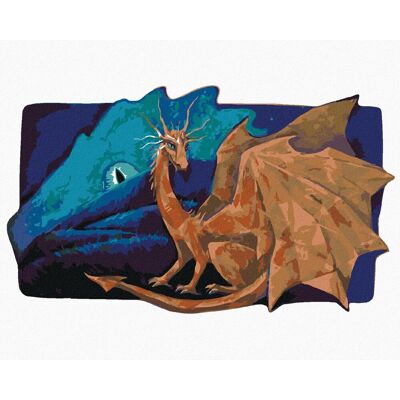 zuty Veľký mesačný drak spolu so zlatým drakom, 40×50 cm, bez rámu a bez vypnutia plátna zuty Veľký mesačný drak spolu so zlatým drakom, 40×50 cm, bez rámu a bez vypnutia plátna