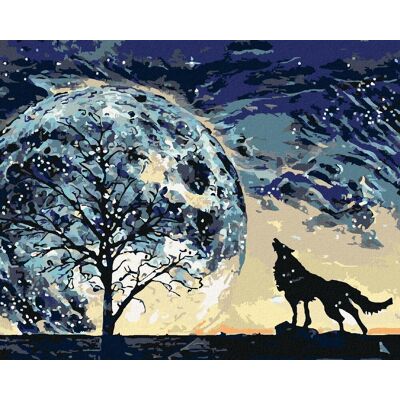 zuty Vytie vlka na planétu, 40 × 50 cm, vypnuté plátno na rám zuty Vytie vlka na planétu, 40 × 50 cm, vypnuté plátno na rám