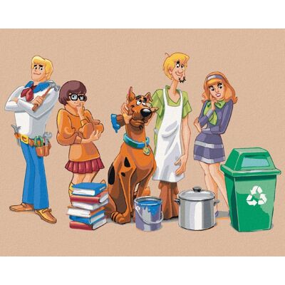 zuty Záhady s.r.o. ako domáci majstri (Scooby Doo), 40×50 cm, vypnuté plátno na rám zuty Záhady s.r.o. ako domáci majstri (Scooby Doo), 40×50 cm, vypnuté plátno na rám