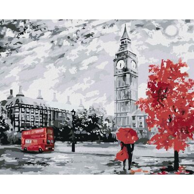 zuty Zamilovaný pár v Londýne, 40×50 cm, bez rámu a bez vypnutia plátna zuty Zamilovaný pár v Londýne, 40×50 cm, bez rámu a bez vypnutia plátna