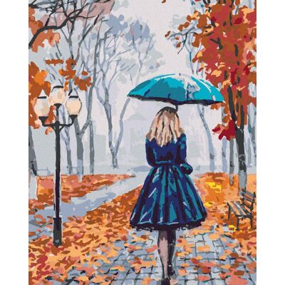 zuty Žena s dáždnikom v parku, 40×50 cm, bez rámu a bez vypnutia plátna zuty Žena s dáždnikom v parku, 40×50 cm, bez rámu a bez vypnutia plátna