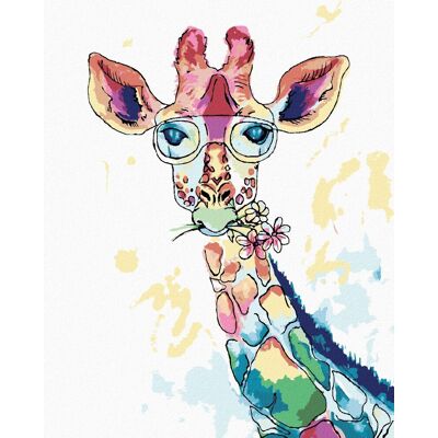 zuty Žirafa s okuliarmi, 40×50 cm, bez rámu a bez vypnutia plátna zuty Žirafa s okuliarmi, 40×50 cm, bez rámu a bez vypnutia plátna
