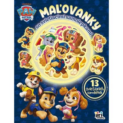 JIRI MODELS Omaľovánky so svietiacimi samolepkami Labková patrola JIRI MODELS Omaľovánky so svietiacimi samolepkami Labková patrola