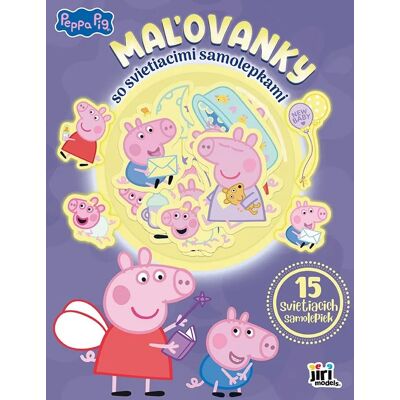 JIRI MODELS Omaľovánky so svietiacimi samolepkami Prasiatko Peppa JIRI MODELS Omaľovánky so svietiacimi samolepkami Prasiatko Peppa