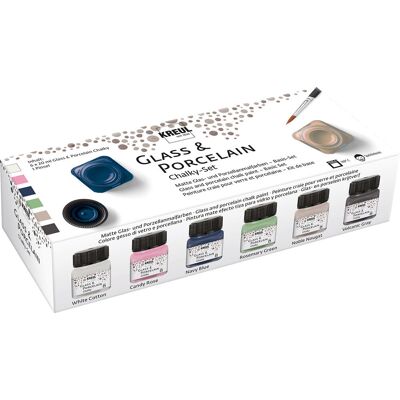 KREUL Súprava farieb na sklo a porcelán CHALKY 6× 20 ml KREUL Súprava farieb na sklo a porcelán CHALKY 6× 20 ml