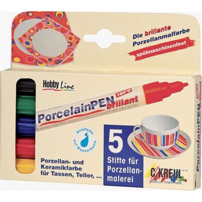 KREUL na porcelán, sada BRILLANT, 5 farieb KREUL na porcelán, sada BRILLANT, 5 farieb