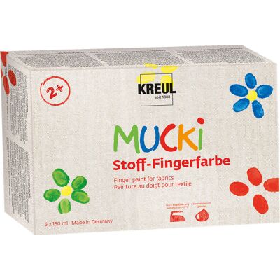 KREUL MUCKI na textil, 6 farieb, 6× 150 ml KREUL MUCKI na textil, 6 farieb, 6× 150 ml