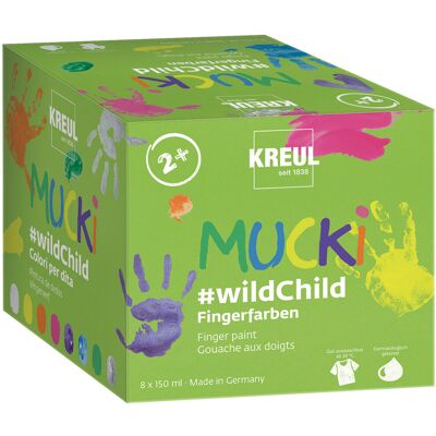 KREUL MUCKI Premium wildChild, 8 farieb, 8× 150 ml KREUL MUCKI Premium wildChild, 8 farieb, 8× 150 ml