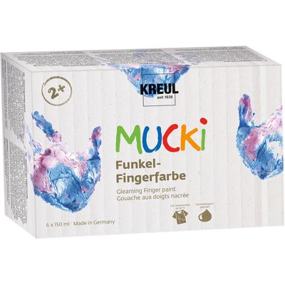 KREUL MUCKI trblietavé, 6 farieb, 6× 150 ml KREUL MUCKI trblietavé, 6 farieb, 6× 150 ml