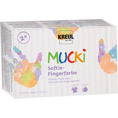 KREUL MUCKI SOFTIE, 6 farieb, 6× 150 ml KREUL MUCKI SOFTIE, 6 farieb, 6× 150 ml