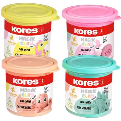 KORES MAGIK CLAY PASTEL, 4x 40 g KORES MAGIK CLAY PASTEL, 4x 40 g