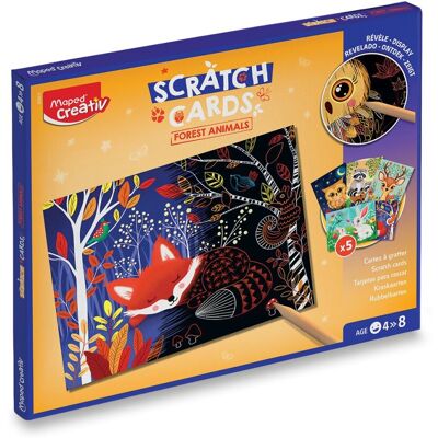 MAPED Scratch Cards Forest Animals MAPED Scratch Cards Forest Animals