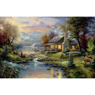Norimpex Horská chata pri jazere 30 × 40 cm Norimpex Horská chata pri jazere 30 × 40 cm