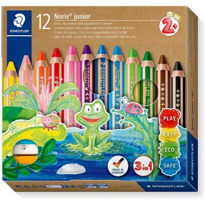 Staedtler Noris junior jumbo 3 v 1 – 12 farieb s strúhadlom Staedtler Noris junior jumbo 3 v 1 – 12 farieb s strúhadlom