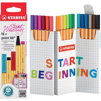 STABILO point 88 Zick-Zack deskset, 18 farieb STABILO point 88 Zick-Zack deskset, 18 farieb