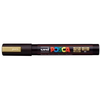 UNI PAINT Posca PC-5M, zlatý, 1,8 – 2,5 mm UNI PAINT Posca PC-5M, zlatý, 1,8 – 2,5 mm