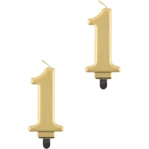 Godan Narodeninová sviečka na tortu – 1 – metalická zlatá – 8 cm – 2 ks Godan Narodeninová sviečka na tortu – 1 – metalická zlatá – 8 cm – 2 ks
