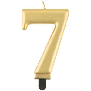 GoDan Narodeninová sviečka na tortu – 7 – metalická zlatá – 8 cm GoDan Narodeninová sviečka na tortu – 7 – metalická zlatá – 8 cm