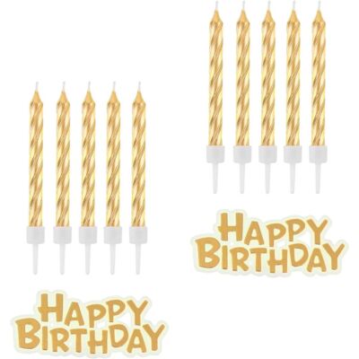 Godan Sada sviečok narodeniny – happy birthday – zlaté – 32 ks – 7 cm Godan Sada sviečok narodeniny – happy birthday – zlaté – 32 ks – 7 cm