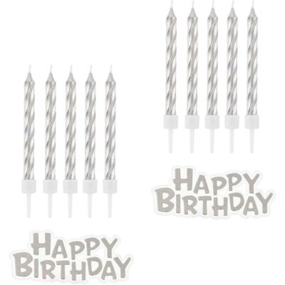 Godan Sada sviečok narodeniny – happy birthday – strieborné – 32 ks – 7 cm Godan Sada sviečok narodeniny – happy birthday – strieborné – 32 ks – 7 cm