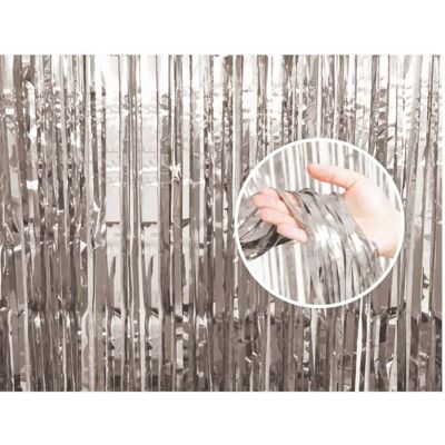 GoDan Párty záves strieborný – silver – 90 × 240 cm GoDan Párty záves strieborný – silver – 90 × 240 cm