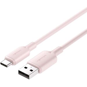 Vention USB 2.0 A Male to C Male 3A Cable 2M Pink PVC Type Vention USB 2.0 A Male to C Male 3A Cable 2M Pink PVC Type