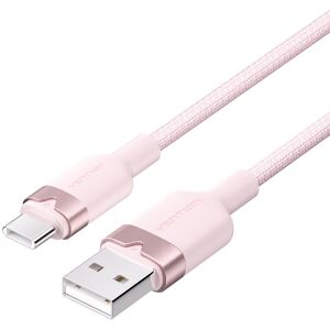 Vention USB 2.0 A Male to C Male 3A Cable 1M Pink Aluminum Alloy Type Vention USB 2.0 A Male to C Male 3A Cable 1M Pink Aluminum Alloy Type