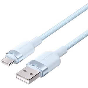 Vention USB 2.0 A Male to C Male 3A Cable 1M Blue Aluminum Alloy Type Vention USB 2.0 A Male to C Male 3A Cable 1M Blue Aluminum Alloy Type