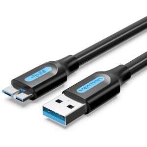 Vention USB 3.0 (M) to Micro USB-B (M) Cable 0.25 M Black PVC Type Vention USB 3.0 (M) to Micro USB-B (M) Cable 0.25 M Black PVC Type