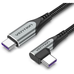 Vention Type-C (USB-C) 2.0 Right Angle to USB-C 0.5 M Gray Aluminum Alloy Type Vention Type-C (USB-C) 2.0 Right Angle to USB-C 0.5 M Gray Aluminum Alloy Type