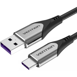Vention USB-C to USB 2.0 Fast Charging Cable 5A 3M Gray Aluminum Alloy Type Vention USB-C to USB 2.0 Fast Charging Cable 5A 3M Gray Aluminum Alloy Type