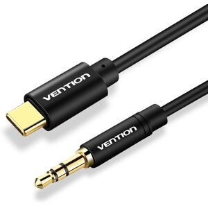 Vention Type-C (USB-C) to 3,5 mm Male Spring Audio Cable 1,5 m Black Metal Type Vention Type-C (USB-C) to 3,5 mm Male Spring Audio Cable 1,5 m Black Metal Type