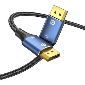 Vention Cotton Braided DP Male to Male HD Cable 8K 3 m Blue Aluminum Alloy Type Vention Cotton Braided DP Male to Male HD Cable 8K 3 m Blue Aluminum Alloy Type