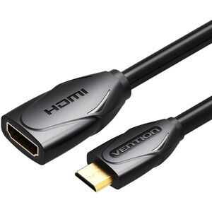 Vention Mini HDMI (M) to HDMI (F) Extension Cable/Adapter 1 M Black Vention Mini HDMI (M) to HDMI (F) Extension Cable/Adapter 1 M Black