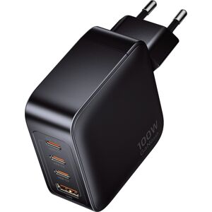 Vention 4-Port USB (C + C + C + A) GaN Charger (100 W/100 W/30 W/30 W) EU-Plug Black Vention 4-Port USB (C + C + C + A) GaN Charger (100 W/100 W/30 W/30 W) EU-Plug Black
