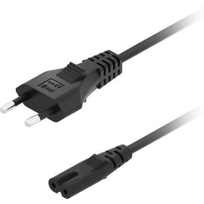 AlzaPower Cord 2-pin IEC C7 250 V 3 m čierny AlzaPower Cord 2-pin IEC C7 250 V 3 m čierny